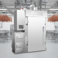 Four à fumage électrique industriel commercial Helper 2026, nouvelle génération, garantie, capacité 250-2000 kg, chauffage à vapeur, pour saucisses et viandes