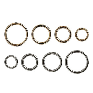 Venta al por mayor de fábrica: Anillo metálico abrible móvil de aleación de zinc, tipo resorte 33, localizador vintage antipérdida para llavero metálico con hebilla - Product Image 2