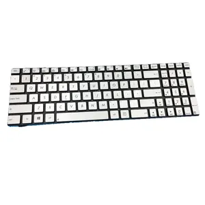 Clavier américain HK-HHT pour ASUS N550 N550J N550JA N550L rétro-éclairage clavier d'ordinateur portable argenté