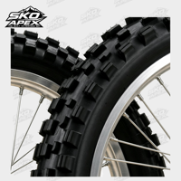 مجموعة عجلات SKOAX Sur-Ron Light Bee X LBX فضية مقاس 19/16 بوصة لتحسين الجر، تناسب مباشرة مقاسات الإطارات 1.4 و 2.15، أسلاك عالية المتانة