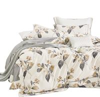 Ensemble de draps de lit en coton Queen King Size en gros imprimé 300TC Housse de couette Literie Plante/Fleur Personnalisé