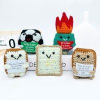 Muñeco de Peluche Hecho a Mano, Tejido a Crochet, Regalo con Emoción Positiva, Temática Animal, para Mayores de 14 Años, Decoración de Escritorio