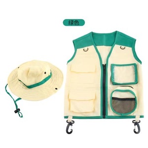 Kit d'exploration en plein air enfants Camping jouet <span class=keywords><strong>aventure</strong></span> Safari Costume enfants gilet et chapeau ensemble jouer jeu unisexe enfants Halloween Costumes - Product Image 2