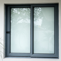 Ventanas Corredizas Modernas para Casa, Vidrio Templado Doble Transparente Low-E con Marco de Aleación de Aluminio, Ventanas Corredizas Horizontales para Viviendas