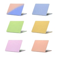 Étui rigide pour ordinateur portable en PC souple texturé crème avec paillettes pour MacBook Pro Air 13.3 13.6 pouces A2681 A1706 A1932 A2337 A2941