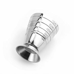 Jigger de Barra Multifuncional de Acero Inoxidable SS304 de 2.5oz (75ml) y 5 Cucharas Medidoras, Taza Medidora Mágica para Bartender, Color Personalizado - Product Image 3