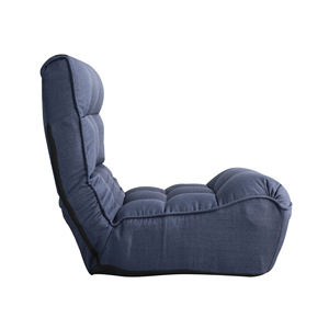Single <b>Recliner</b> <b>Chair</b> Deep Blue Velvet <b>Fabric</b> Bedroom Lounge Sofa Seat Comfortable Relaxing Design - Product Image 2