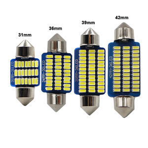 Lumière de toit LED pour voiture, double pointe, 3014, 31/36/39/42mm, C5W, lampe de lecture, éclairage intérieur adaptable. - Product Image 1