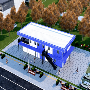 Edificio de acero prefabricado de diseño moderno para cafetería/restaurante de hamburguesas con garantía de 5 años Entrega rápida - Product Image 1