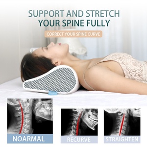 Oreiller arrondi ergonomique en mousse à mémoire de forme, <span class=keywords><strong>orthopédique</strong></span>, à mémoire de forme, <span class=keywords><strong>traversin</strong></span> Anti-ronflement, pour cou - Product Image 4