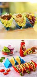 Soportes para Tacos al por Mayor, Coloridos, para Comida Mexicana, Soporte Rígido para Conchas Blandas, Forma de Ola, Utensilio de Cocina, Estante para Panqueques de Restaurante - Product Image 2