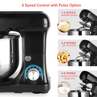 Batteur sur socle inclinable OEM 4,3 L avec bol en acier inoxydable, 600 W, faible bruit, corps en plastique ABS, longue durée de vie, appareil de cuisine