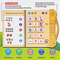 Nuevo Juguete Educativo Musical de Plástico con Batería para Niños, Libro de Audio Interactivo con Lectura por Indicación con el Dedo para el Aprendizaje Temprano