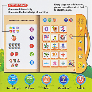 Nuevo Juguete Educativo Musical de Plástico con Baterí<span class=keywords><strong>a</strong></span> <span class=keywords><strong>para</strong></span> Niños, Libro de Audio Interactivo con Lectura por Indicación con el Dedo <span class=keywords><strong>para</strong></span> el Aprendizaje Temprano - Product Image 2