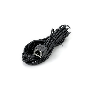 Câble Ethernet industriel blindé noir 8 conducteurs avec <span class=keywords><strong>prise</strong></span> industrielle vers fil étamé nu, faisceau de câblage réseau pour équipement de surveillance CCTV - Product Image 4