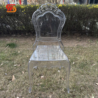 Chaises de mariage fantômes en acrylique transparent, décoration de mariage et d'anniversaire de luxe, style princesse