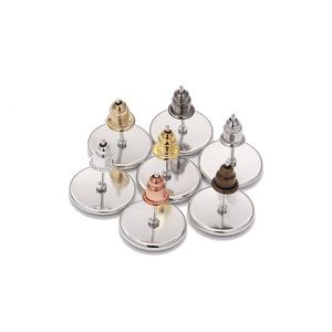 Bouchons d'oreille en métal multicolores en forme de balle pour la fabrication de boucles d'oreilles, embouts d'oreille plaqués en alliage, paquet de 10000 pièces - Product Image 2