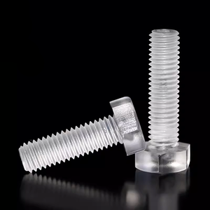 Tornillos M6 x 10 mm, Tornillos de Plástico Transparente M6 PC, Pernos Acrílicos Aislantes Hexagonales, Tornillos Roscados - Product Image 2