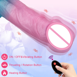 Vendita calda telecomando giocattolo del sesso telescopico Dildo vibratore per le donne realistico Dildo vibratore per le donne giocattoli sessuali - Product Image 4