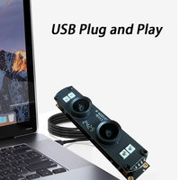 USB 2MP HD Dual Vision Module de caméra à double objectif Caméra couleur et caméra en niveaux de gris Reconnaissance faciale et détection corporelle en direct