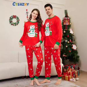 Nuova collezione autunno inverno abbigliamento <span class=keywords><strong>madre</strong></span>-figlia con pigiama rosso per ragazze - Product Image 3