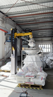 Robot de déballage automatique, machine à basculer les sacs PE de 25 kg, station de remplissage de sacs jumbo, système de transfert de granulés de résine