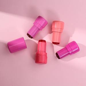 Etiqueta privada vegana duradera a prueba de agua al por mayor agua de refrigeración labio mejilla Rosa bálsamo brillo gelatina tinte mancha colorete palo - Product Image 1