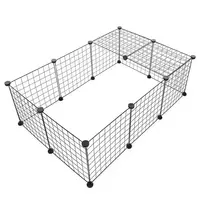 Foldable Portable DIY Pet Cage Mental Wire Fence Playpen Dog House Kennels Exercise Optional Joint For Rabbit Cat Puppy