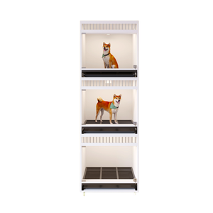 Çelik ve demir inşaat ile evcil hayvan kafesi ahşap dolap düğmesi cam ahşap sandık görüntülemek için <span class=keywords><strong>Pet</strong></span> köpekler kutu ambalaj dahil - Product Image 4