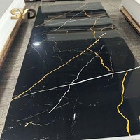 Panneau mural en PVC effet marbre mat brillant ignifuge, imperméable et résistant aux UV, pour intérieur domestique