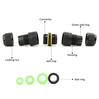 Conector de Cable de Alimentación de Plástico, Conector Electrónico Circular IP68 a Prueba de Agua, Macho y Hembra, M16, 2 y 3 Pines