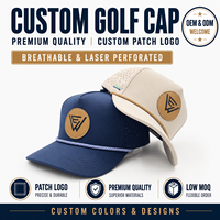 Gorra de Golf Premium de 5 Paneles con Parche de Cuero Personalizado, MOQ Bajo, Logotipo de Marca OEM, Etiqueta de Gamuza Grabada, Alta Calidad, Unisex, Estilo Oxford