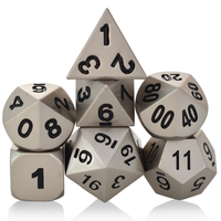 Grosir kustom Metal D20 permainan D & D Polyhedron Dnd Set dadu Rpg