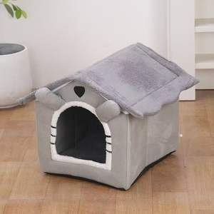 Maison pour chat et chien chaude pour l'automne et l'hiver, niche pour chien amovible et lavable, adaptée aux chats et chiens de petite et moyenne taille - Product Image 2