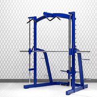 Equipo de Gimnasio Comercial Multifuncional de Alta Resistencia: Máquina Smith, Rack de Potencia, Polea de Tracción Superior, Remo Bajo y Banco de Press