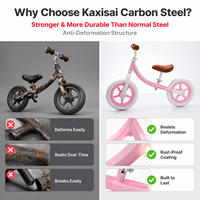 Vélo d'équilibre léger à 2 roues pour enfants sans pédales, certifié CE, charge maximale 70 kg, 12 pouces, adapté aux garçons et aux filles de 2 à 7 ans
