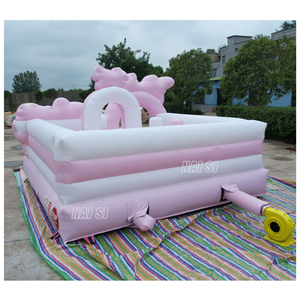 Castillo Inflable Comercial de PVC con Diseño de Gato, Color Rosa Pastel, para Niños, Ideal para Fiestas - Product Image 2
