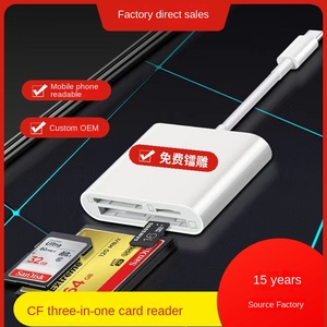 High-Speed Drie-<span class=keywords><strong>In</strong></span>-Één Microsd Kaartlezer Voor Slr Camera En Mobiele Telefoon Multifunctionele Plastic Tf Geheugenkaartlezer - Product Image 2
