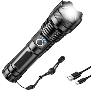 Antorchas <span class=keywords><strong>LED</strong></span> Super brillante 2000 lúmenes recargable potente antorcha alimentado por batería Camping táctico linterna estándar - Product Image 1