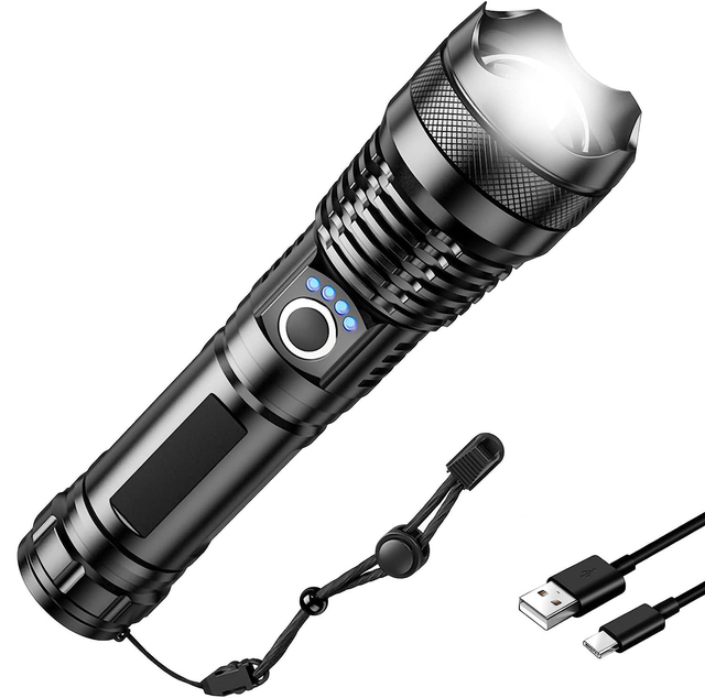 Torches LED Super Bright 2000 Lumens Rechargeable Powerful Torch Battery Powered Camping Tactical Standard Flashlight