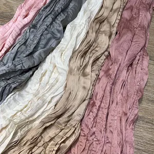 Sáng bóng crink bong bóng Polyester Como đồng bằng <span class=keywords><strong>Crepe</strong></span> de chine căng Crinkle vải voan satin vải - Product Image 1