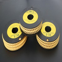 Tube de marquage de câbles jaune EC 0,2-10 mm de diamètre, lettres et chiffres, modèle ZB pour machine de marquage de câbles