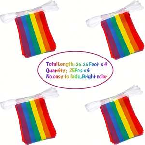 Bandera de Arcoíris de Poliéster con Logotipo Personalizado para Fiestas LGBT, Celebraciones y Eventos Empresariales - Decoraciones para Interiores/Exteriores - Product Image 4