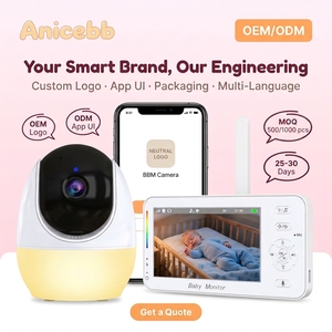 Monitor de Bebé Anicebb de 4.3 Pulgadas IPS 1080P con Cámara y Aplicación, WiFi, Modo Dual FHSS, Seguimiento Humano por IA, Batería de 3500mAh, Visión Nocturna - Product Image 1