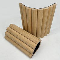 Panneau mural acoustique flexible moderne pour hôtel, demi-rond en MDF, avec isolation phonique, design 3D écologique pour appartement
