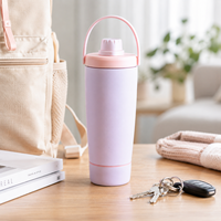 Botol Flask Stainless Steel 20oz Custom Dinding Ganda Vakum Terisolasi Ramah Lingkungan Performa Termal 12-24 Jam Pegangan Tangan