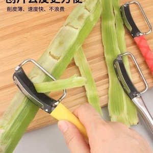 Éplucheur de légumes multifonction en acier inoxydable, outil de cuisine en 2 pièces pour éplucher les pommes de terre, les citrouilles, la laitue et les fruits - Product Image 3