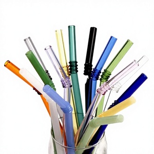 หลอดดูดน้ำแก้วโบโรซิลิเกตคุณภาพสูงแบบใช้ซ้ำได้สำหรับอุปกรณ์บาร์ ขายส่ง - Product Image 4