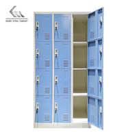 Casier métallique à 12 portes de bonne qualité pour salle de sport/dortoir/école, casiers en acier pour rangement d'effets personnels des étudiants pour vestiaire