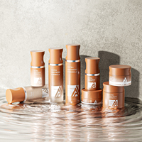 Ensemble d'emballages cosmétiques en verre avec logo personnalisé, flacon pompe pour toner et lotion, pot pour crème visage, luxe, vide, avec boîte cadeau